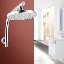 Euro 200mm Curved Gooseneck Shower Arm & Head